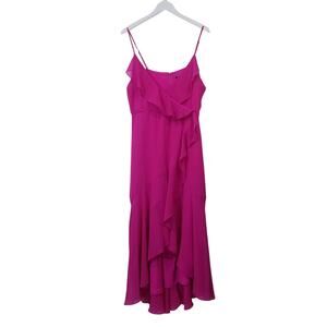 1.State Pink Ruffle Tiered Maxi Dress